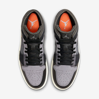 Men's Air Jordan 1 Mid 'Black' Shoes