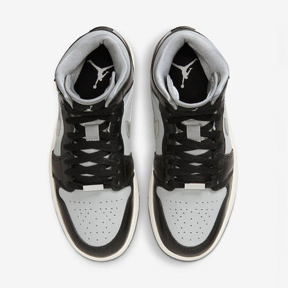 Men's Air Jordan 1 Mid 'Black Chrome' Shoes