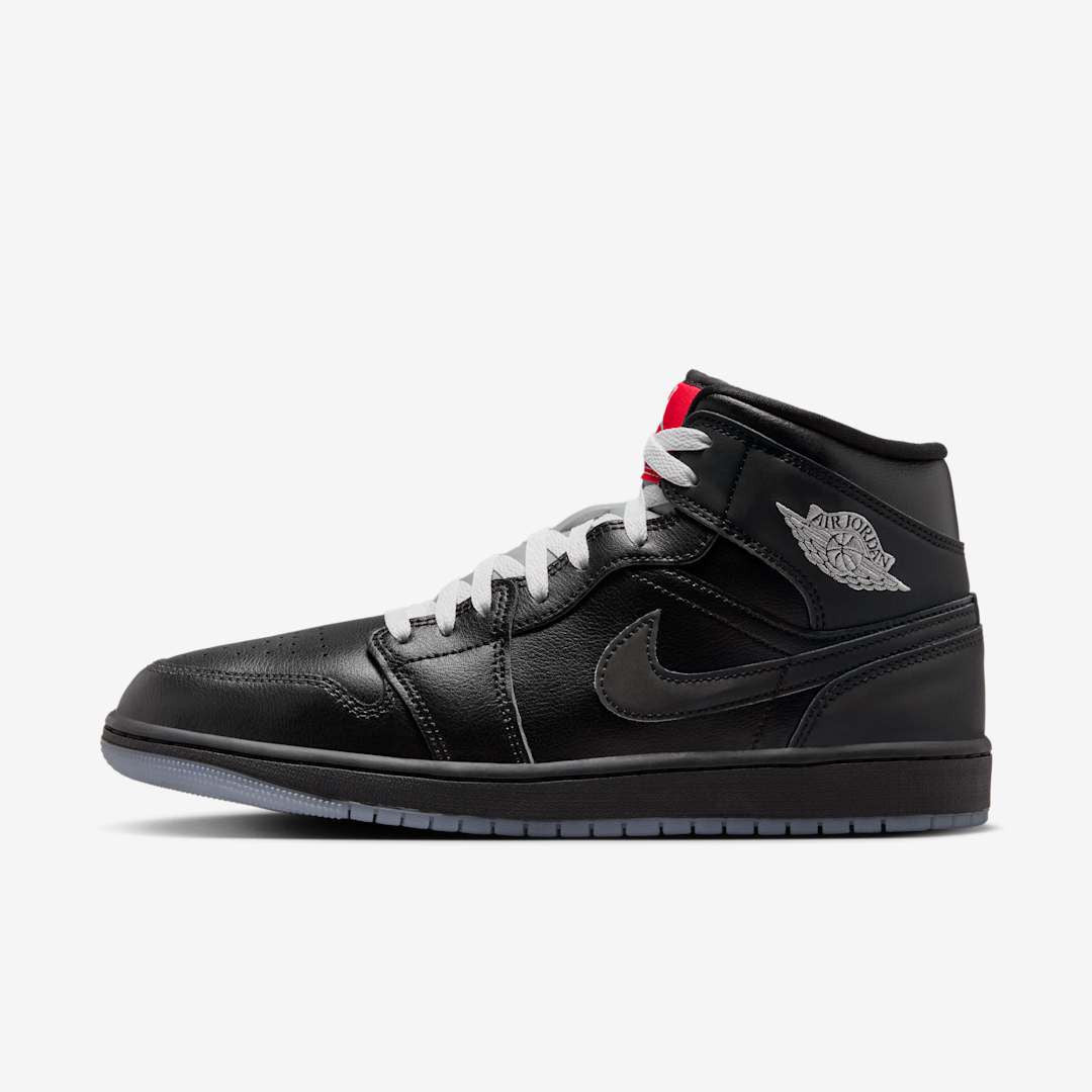 Men's Air Jordan 1 Mid 'Black Metallic' Shoes