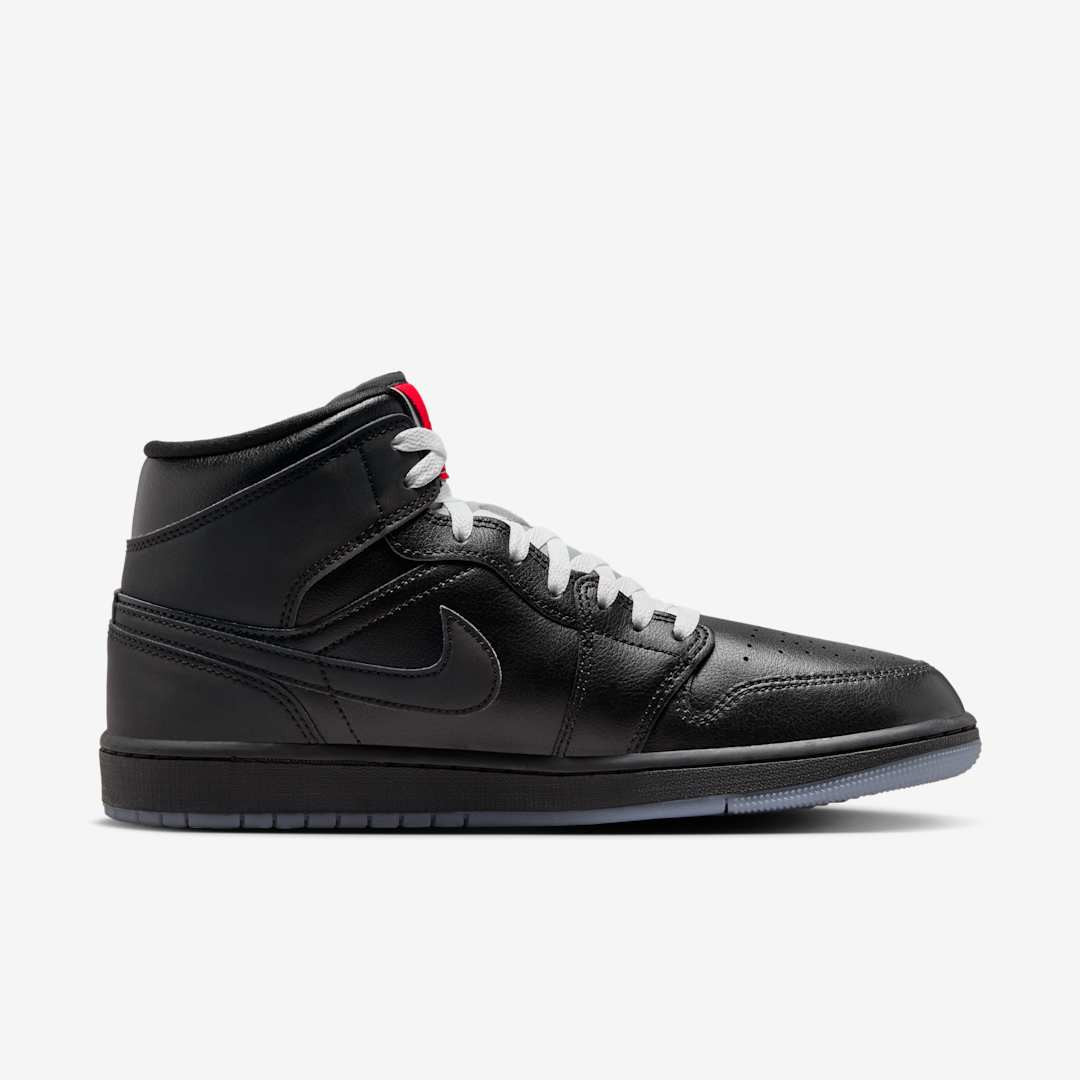 Men's Air Jordan 1 Mid 'Black Metallic' Shoes