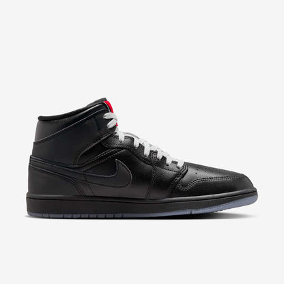 Men's Air Jordan 1 Mid 'Black Metallic' Shoes