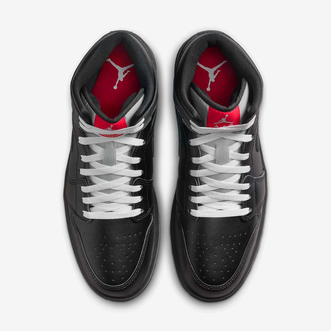 Men's Air Jordan 1 Mid 'Black Metallic' Shoes