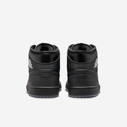 Men's Air Jordan 1 Mid 'Black Metallic' Shoes