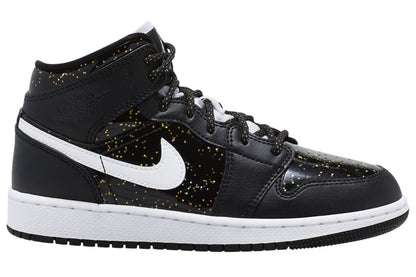 Men's Air Jordan 1 Mid 'Black Speckle' Shoes