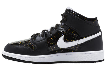 Men's Air Jordan 1 Mid 'Black Speckle' Shoes