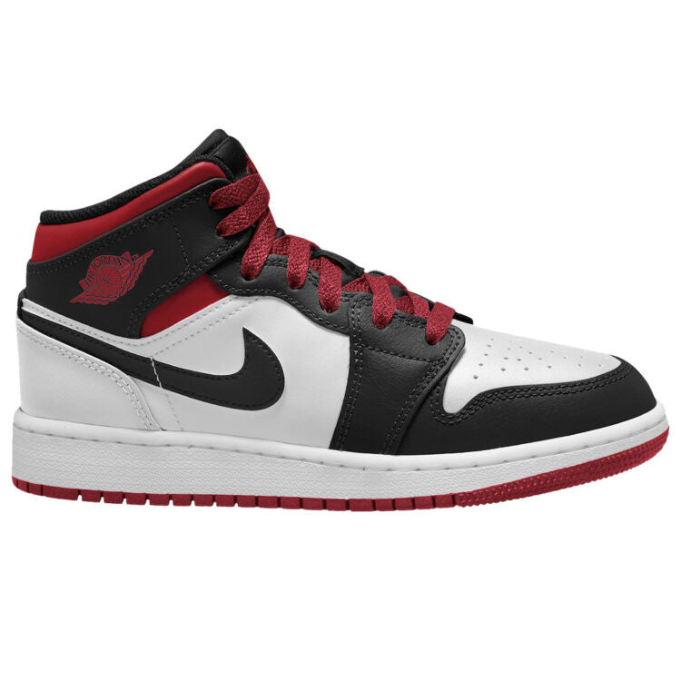 Men's Air Jordan 1 Mid 'Black Toe' Shoes