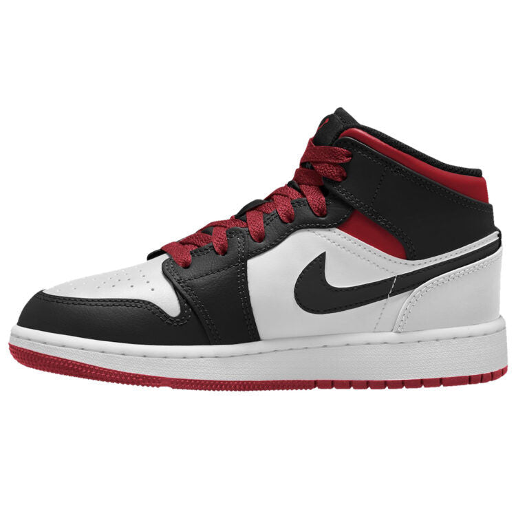 Men's Air Jordan 1 Mid 'Black Toe' Shoes
