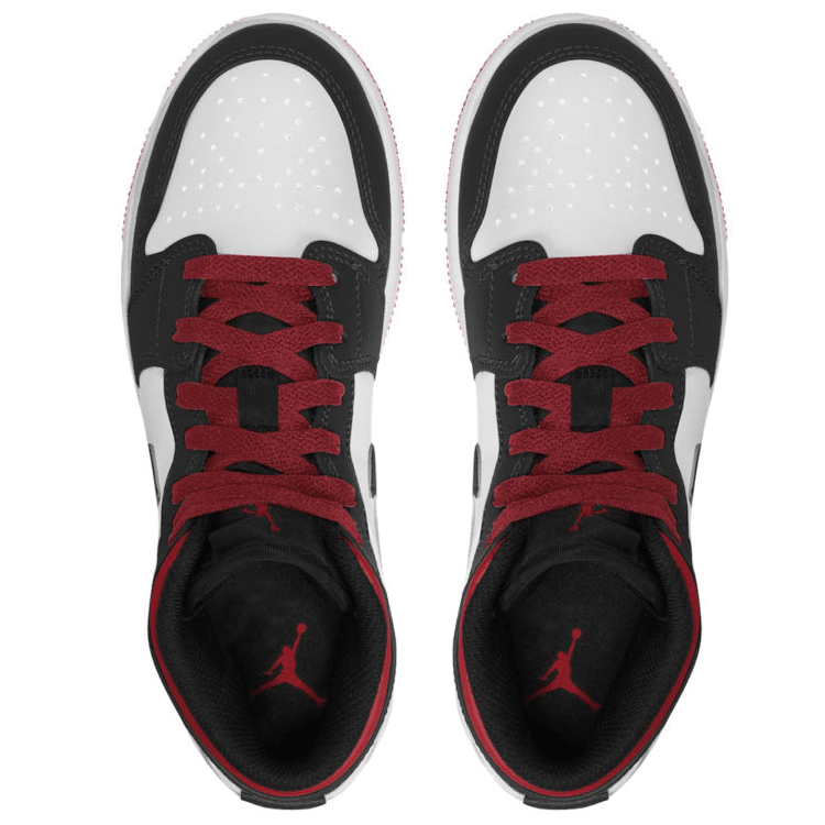 Men's Air Jordan 1 Mid 'Black Toe' Shoes