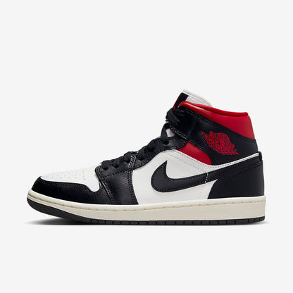 Men's Air Jordan 1 Mid 'Black Toe' Shoes