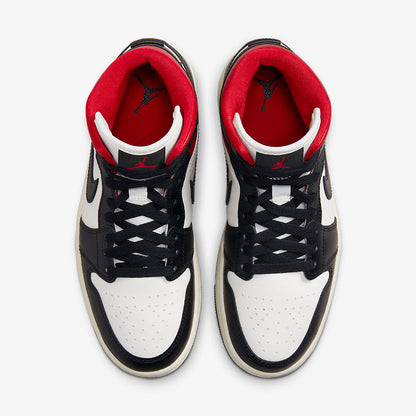 Men's Air Jordan 1 Mid 'Black Toe' Shoes