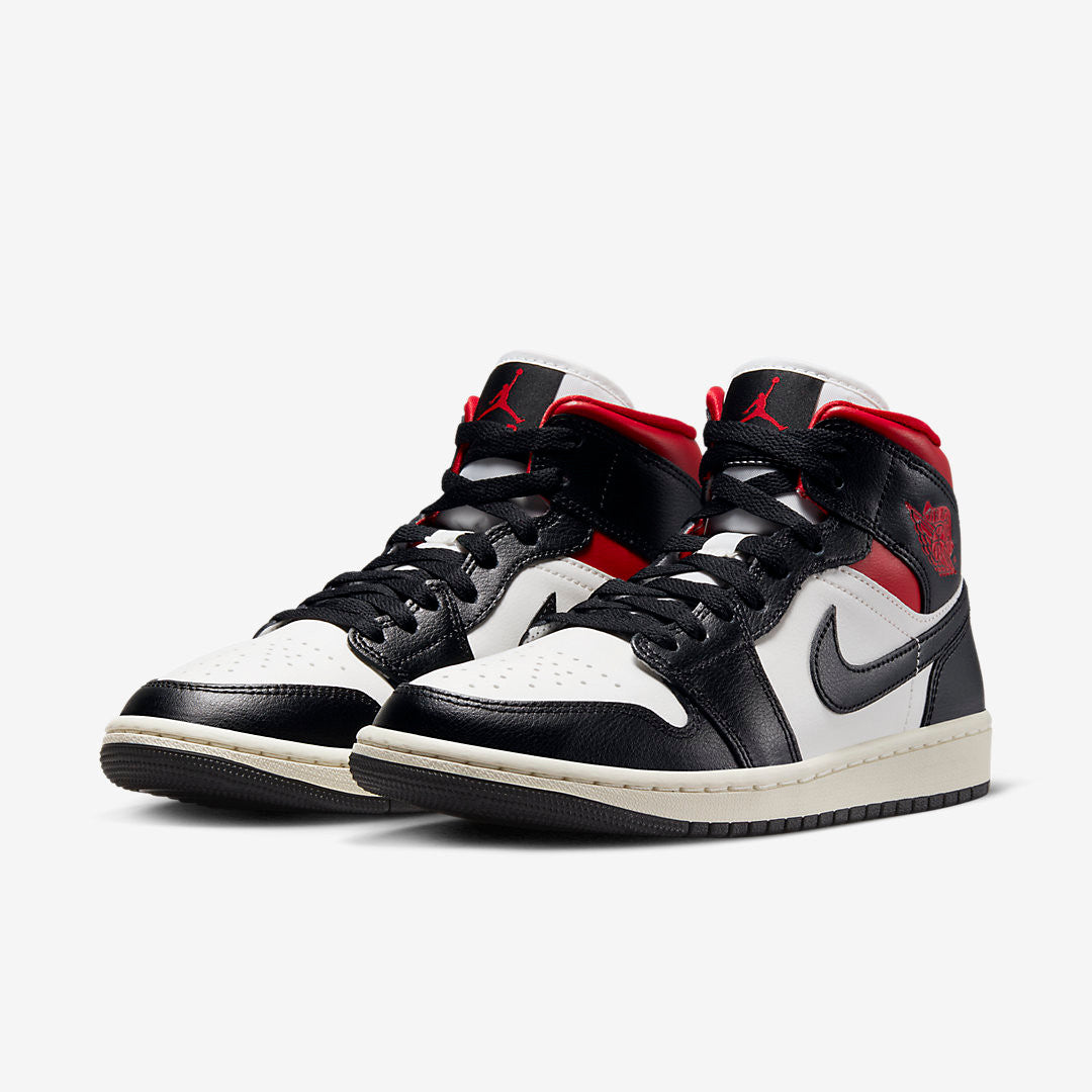 Men's Air Jordan 1 Mid 'Black Toe' Shoes