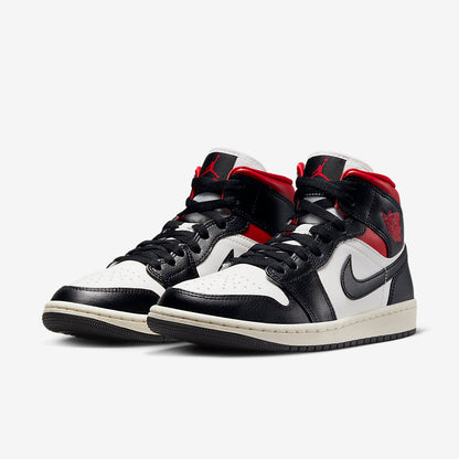 Men's Air Jordan 1 Mid 'Black Toe' Shoes