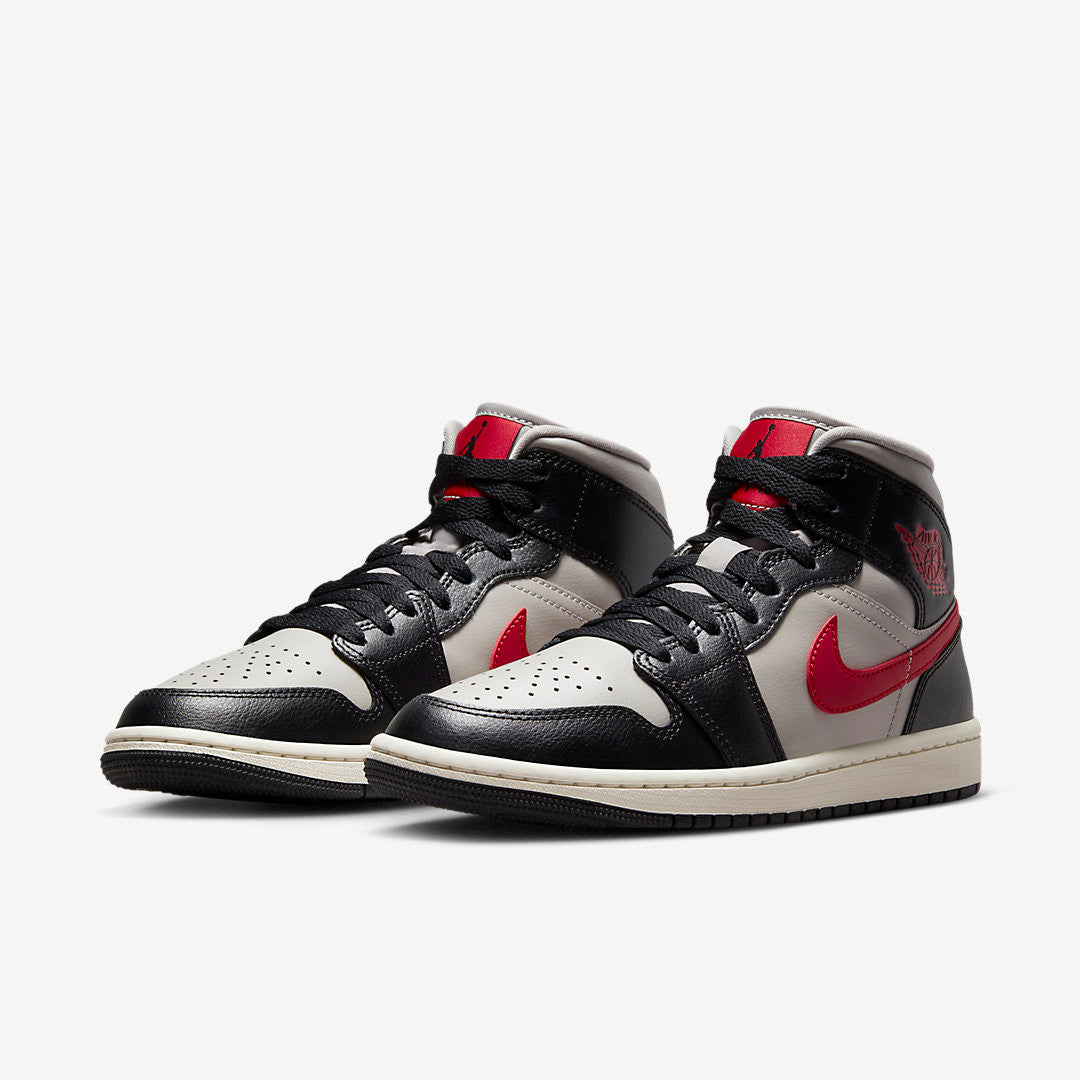 Men's Air Jordan 1 Mid 'Black Gym Red' Shoes