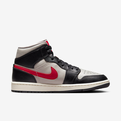 Men's Air Jordan 1 Mid 'Black Gym Red' Shoes