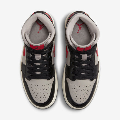 Men's Air Jordan 1 Mid 'Black Gym Red' Shoes