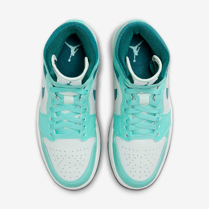 Men's Air Jordan 1 Mid 'Bleached Turquoise' Shoes
