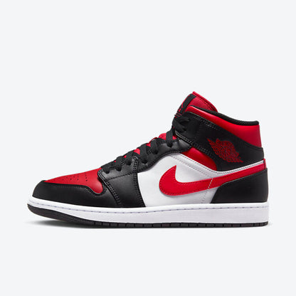 Men's Air Jordan 1 Mid 'Bred Toe' Shoes