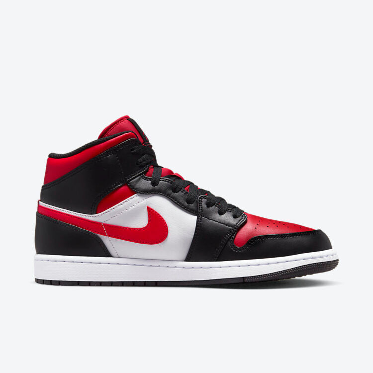 Men's Air Jordan 1 Mid 'Bred Toe' Shoes
