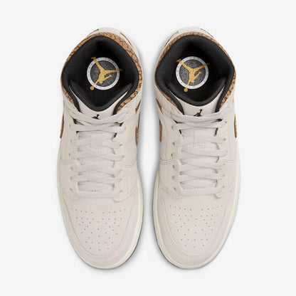 Men's Air Jordan 1 Mid 'Brown Elephant' Shoes