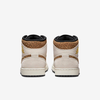 Men's Air Jordan 1 Mid 'Brown Elephant' Shoes