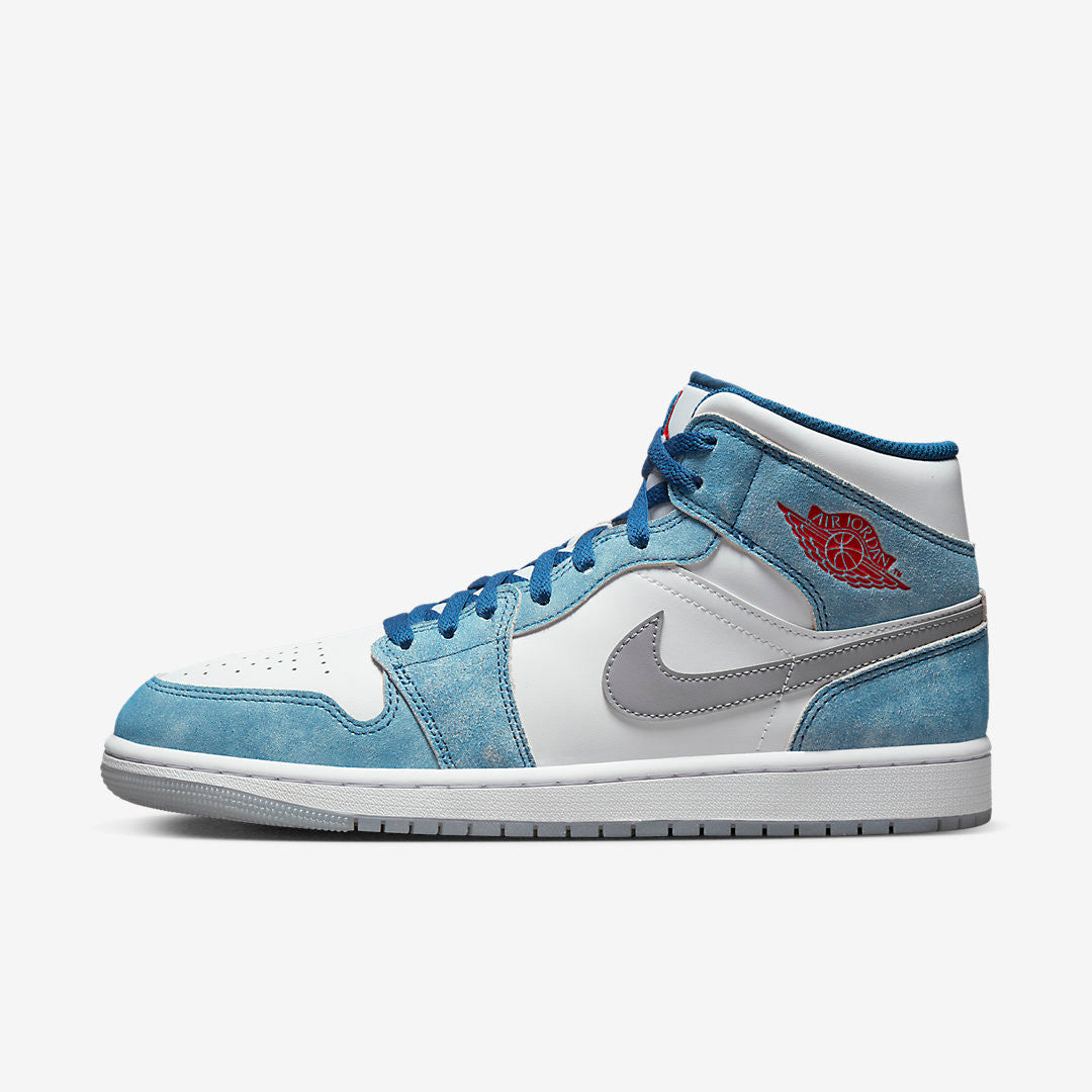Men's Air Jordan 1 Mid 'Brushed Blue' Shoes