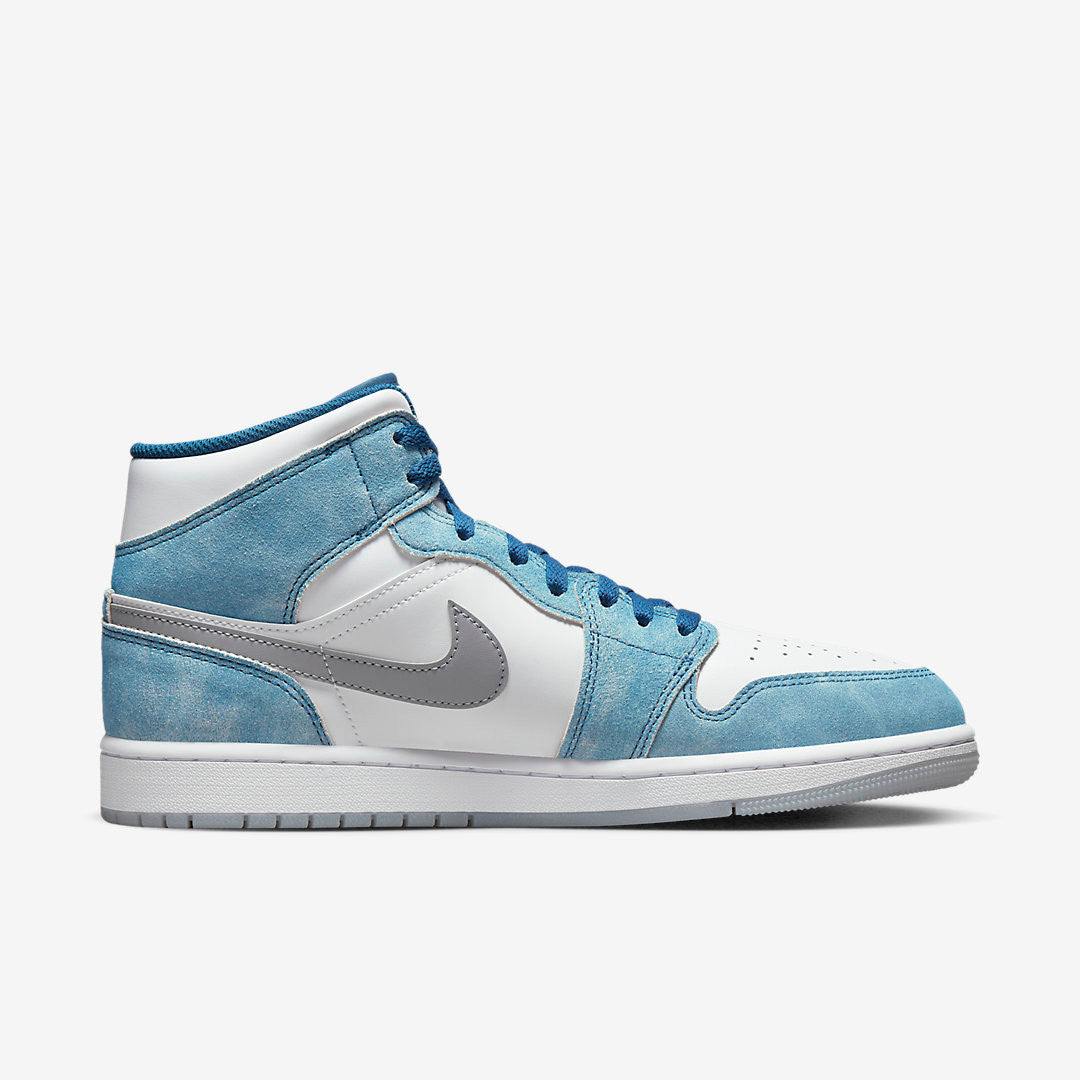 Men's Air Jordan 1 Mid 'Brushed Blue' Shoes