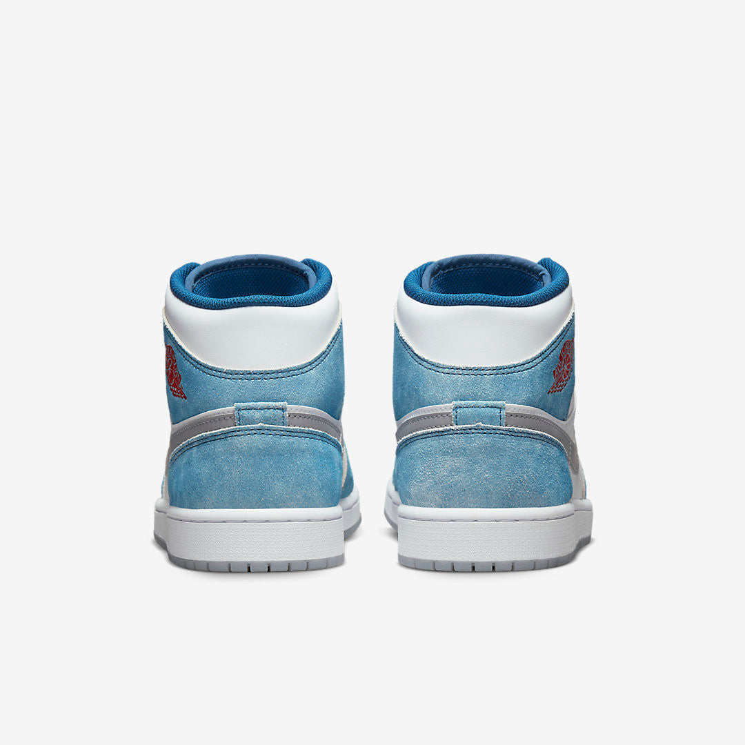 Men's Air Jordan 1 Mid 'Brushed Blue' Shoes