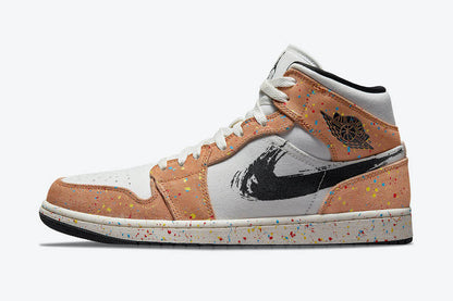 Men's Air Jordan 1 Mid 'Brushstroke' Shoes