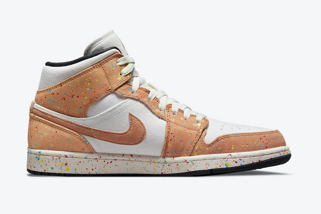 Men's Air Jordan 1 Mid 'Brushstroke' Shoes