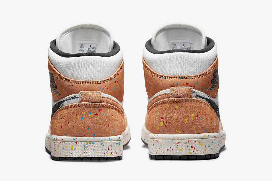 Men's Air Jordan 1 Mid 'Brushstroke' Shoes