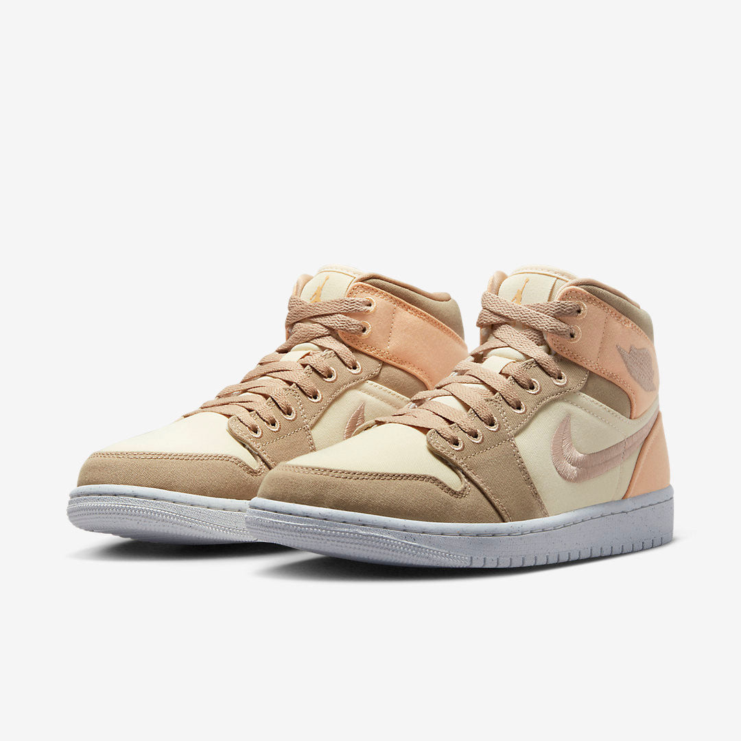 Men's Air Jordan 1 Mid 'Canvas Khaki' Shoes