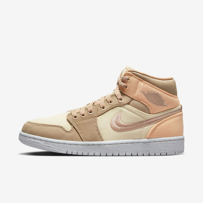Men's Air Jordan 1 Mid 'Canvas Khaki' Shoes