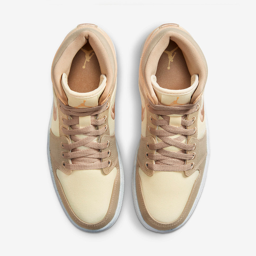 Men's Air Jordan 1 Mid 'Canvas Khaki' Shoes