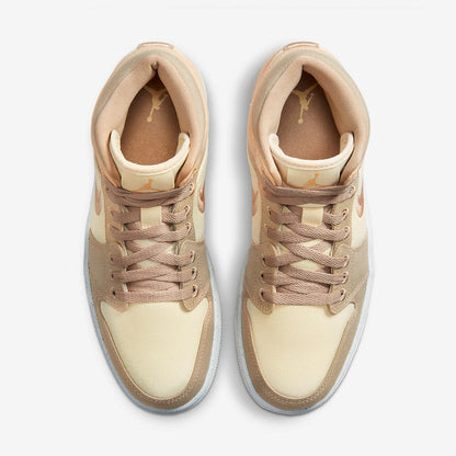 Men's Air Jordan 1 Mid 'Canvas Khaki' Shoes