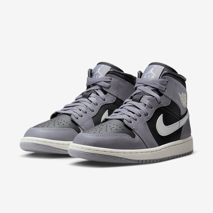 Men's Air Jordan 1 Mid 'Cement Grey' Shoes