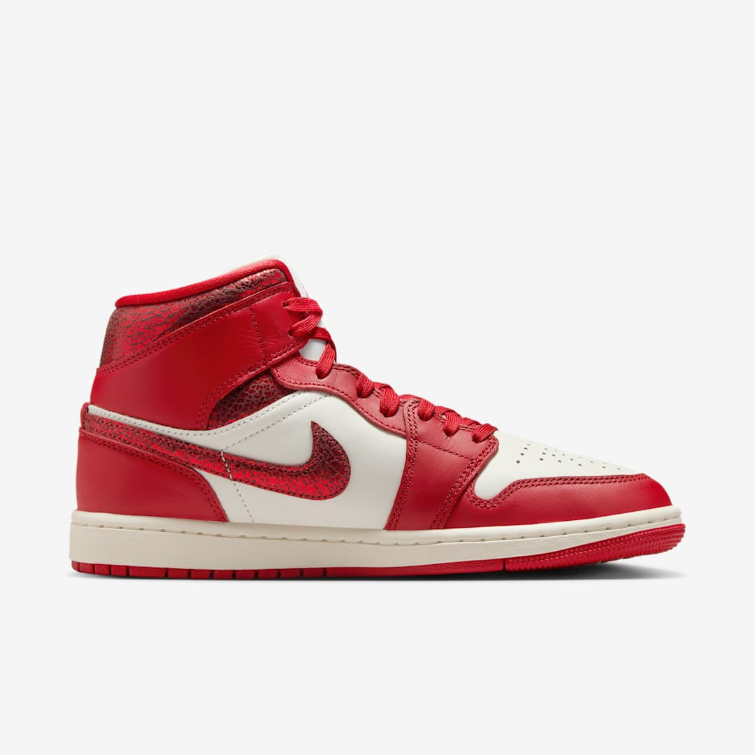 Men's Air Jordan 1 Mid 'Cracked Leather' Shoes