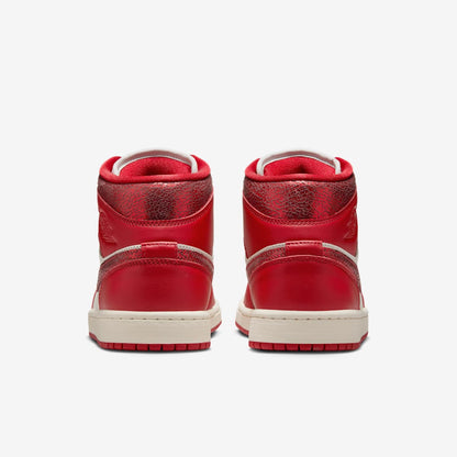 Men's Air Jordan 1 Mid 'Cracked Leather' Shoes