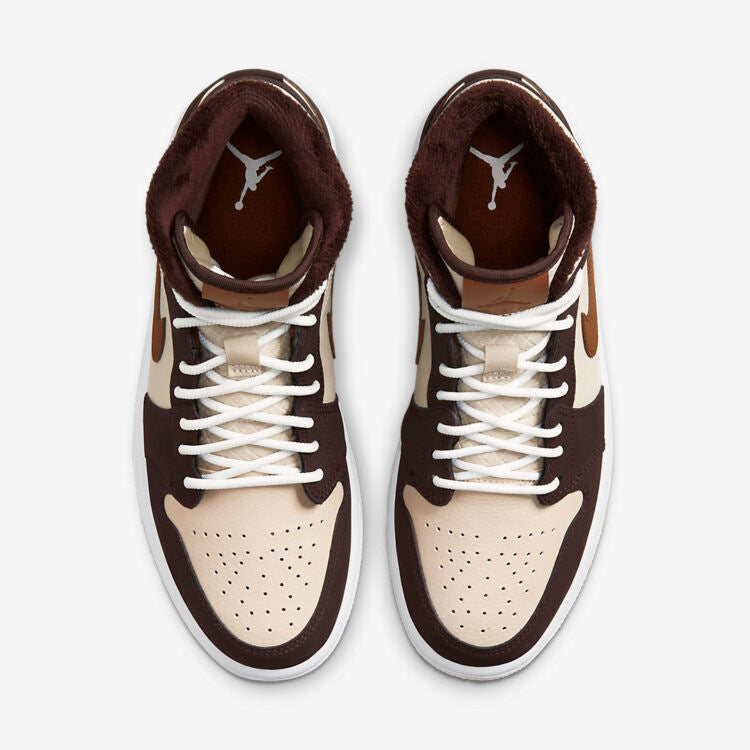 Men's Air Jordan 1 Mid 'Dark Chocolate' Shoes