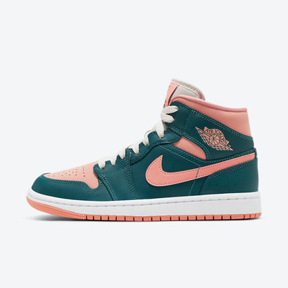 Men's Air Jordan 1 Mid 'Dark Emerald Green' Shoes