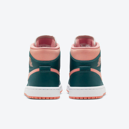 Men's Air Jordan 1 Mid 'Dark Emerald Green' Shoes