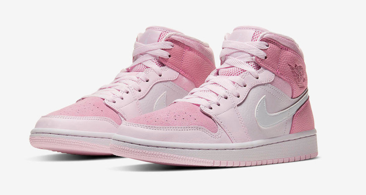 Men's Air Jordan 1 Mid 'Digital Pink' Shoes