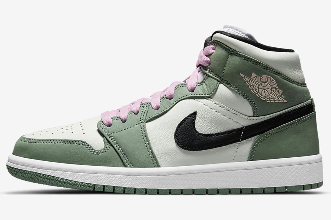 Men's Air Jordan 1 Mid 'Dutch Green' Shoes