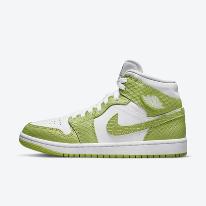 Men's Air Jordan 1 Mid 'Green Python' Shoes