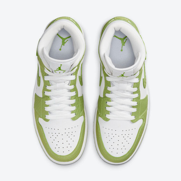 Men's Air Jordan 1 Mid 'Green Python' Shoes