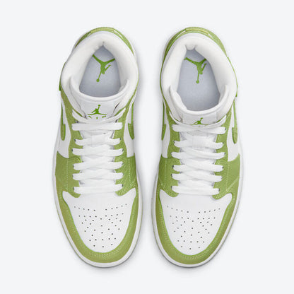 Men's Air Jordan 1 Mid 'Green Python' Shoes