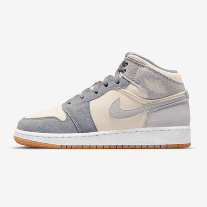 Men's Air Jordan 1 Mid 'Grey' Shoes