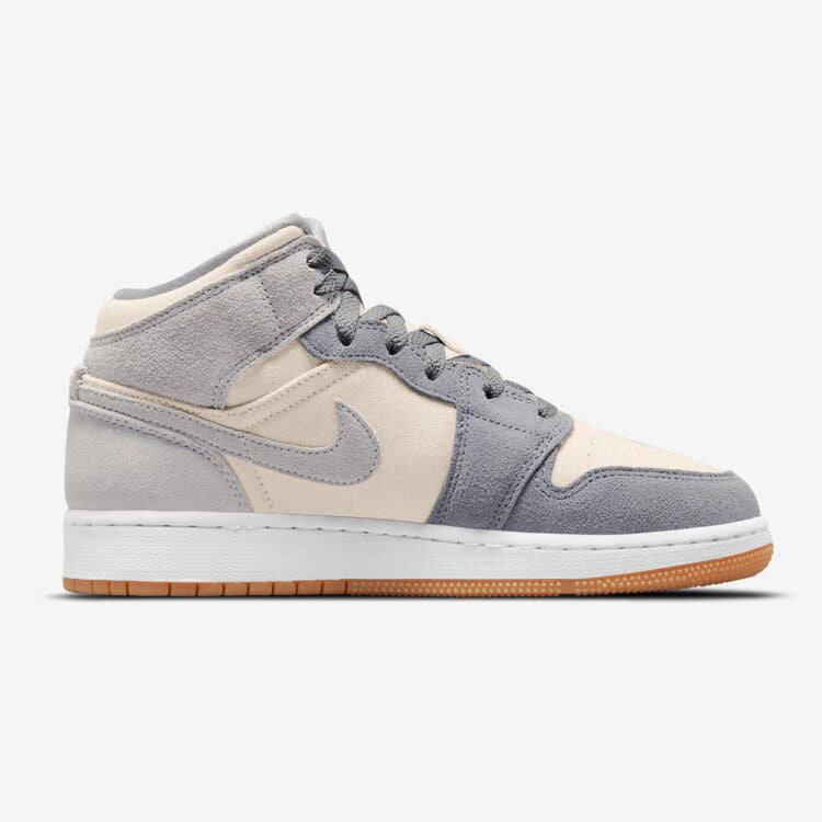 Men's Air Jordan 1 Mid 'Grey' Shoes