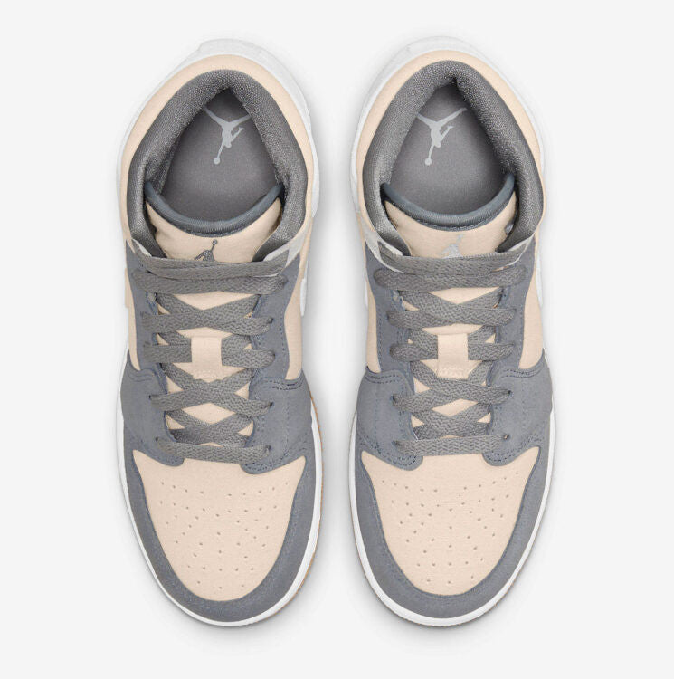 Men's Air Jordan 1 Mid 'Grey' Shoes