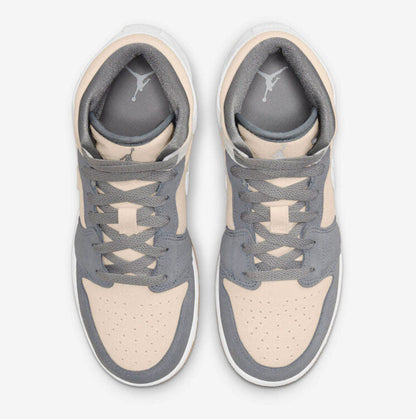 Men's Air Jordan 1 Mid 'Grey' Shoes