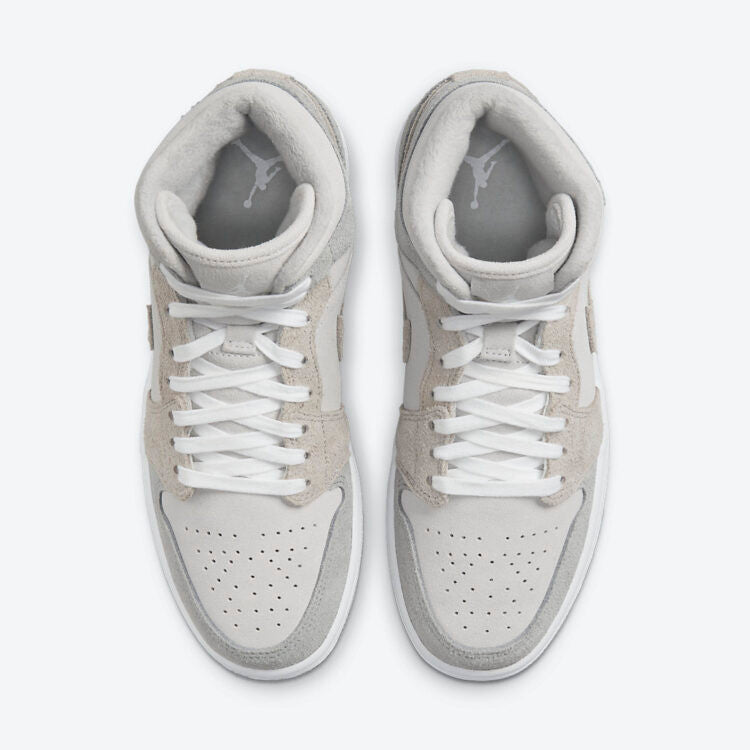 Men's Air Jordan 1 Mid 'Grey Fleece' Shoes